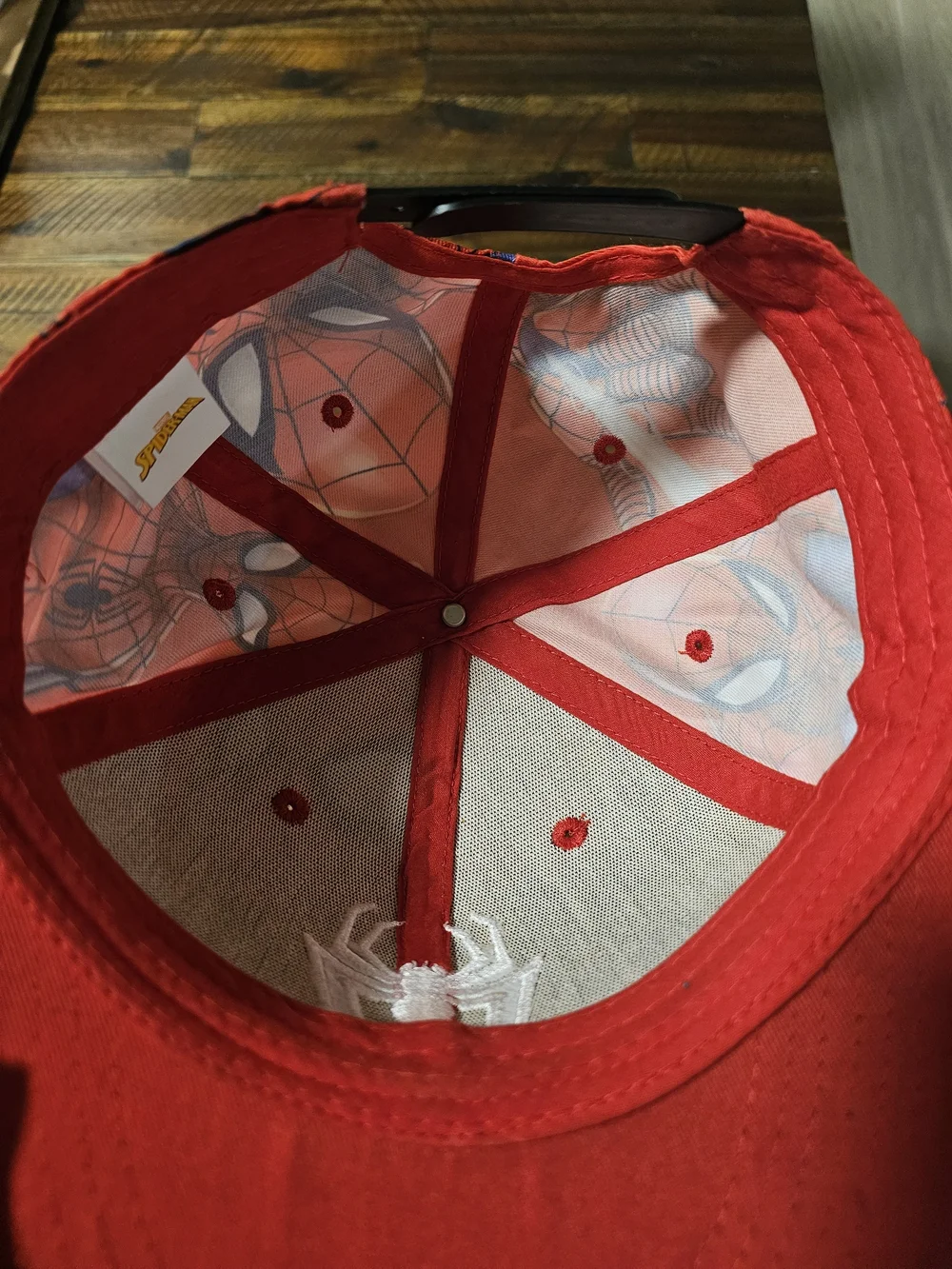 Marvel Red Spider-Man Kids Cap with White Spider Emblem